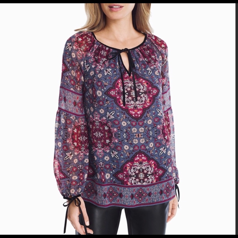White House Black Market Boho Top Blouse